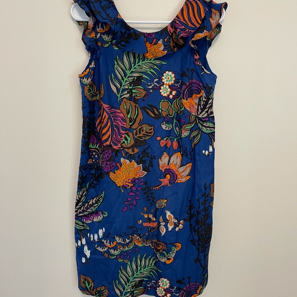 J Crew SILK RUFFLE PRINTED DRESS - Picture 2 of 6